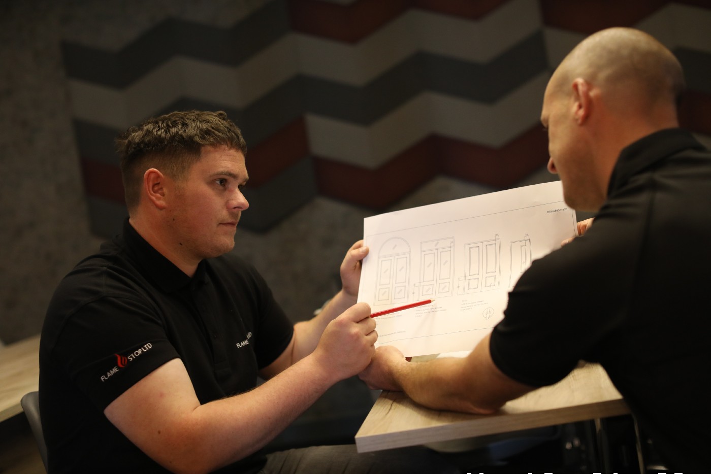 Ian speaking to Colin